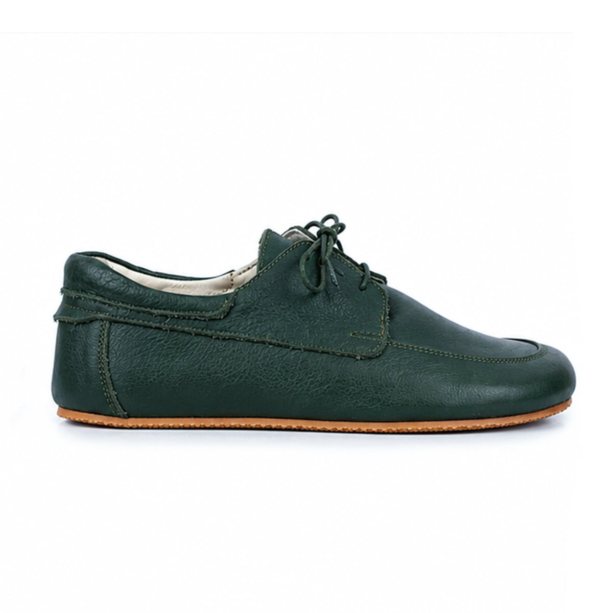 Smooth Barefoot Laces Penny Loafer Shoes – Rubber Sole – Green