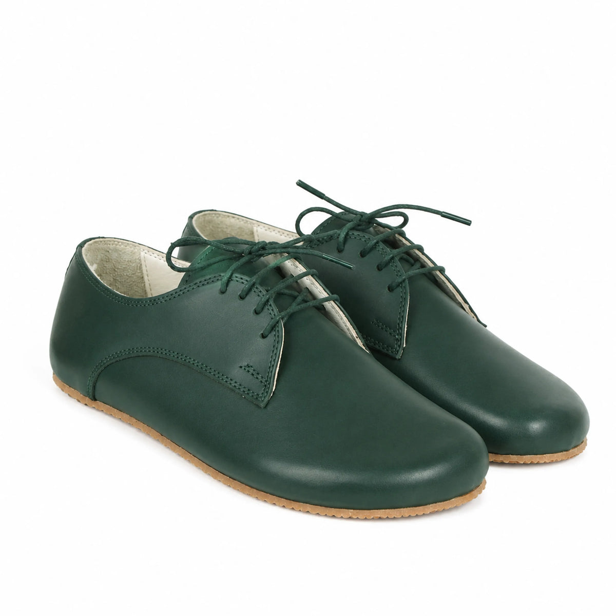 Smooth Barefoot Oxford Shoes – Rubber Sole – Green