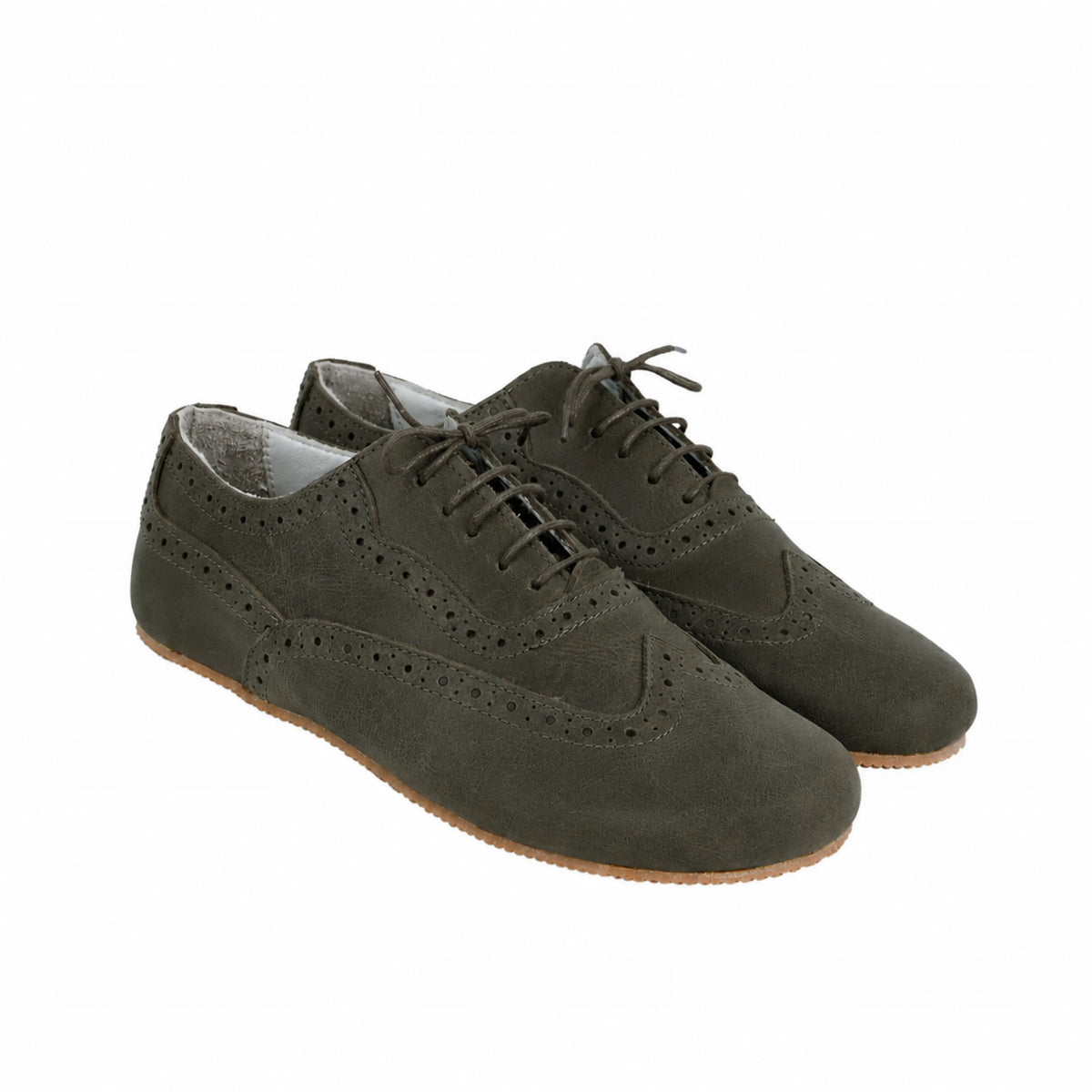 Suede Barefoot Moccasin Shoes – Rubber Sole – Green