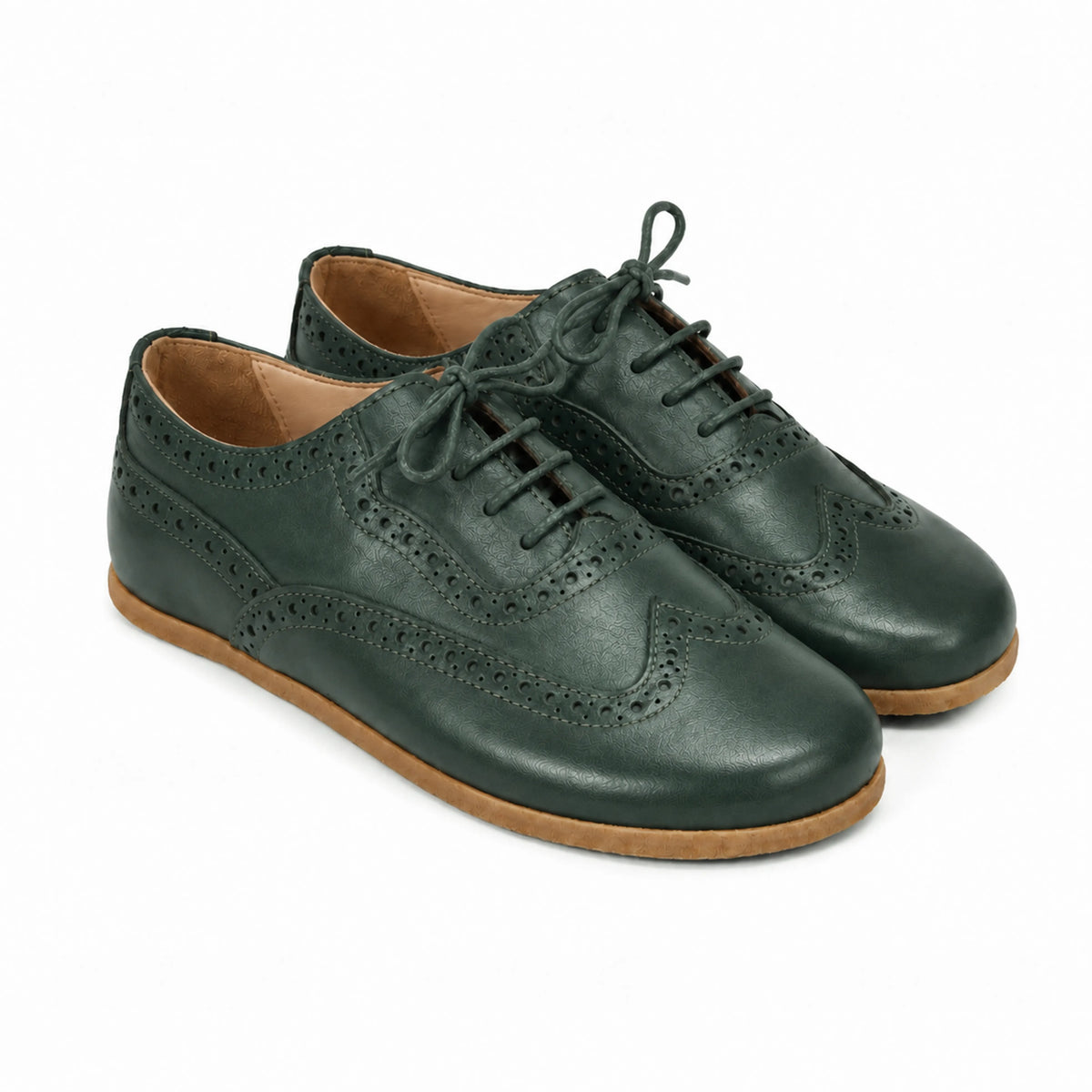 Smooth Barefoot Moccasin Shoes – Classic Sole — Leather Sole – Green