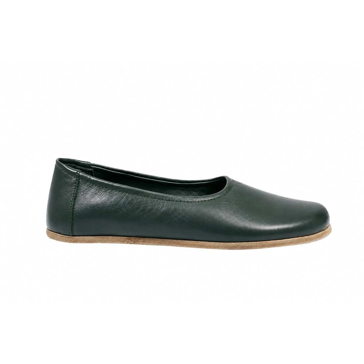 Smooth Barefoot Ballet Shoes – Classic Sole — Leather Sole – Green