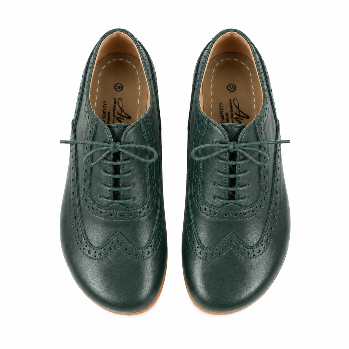 Smooth Barefoot Moccasin Shoes – Classic Sole — Leather Sole – Green
