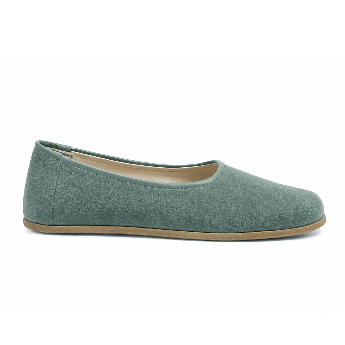 Suede Barefoot Ballet Shoes – Classic Sole — Leather Sole – Sea Blue