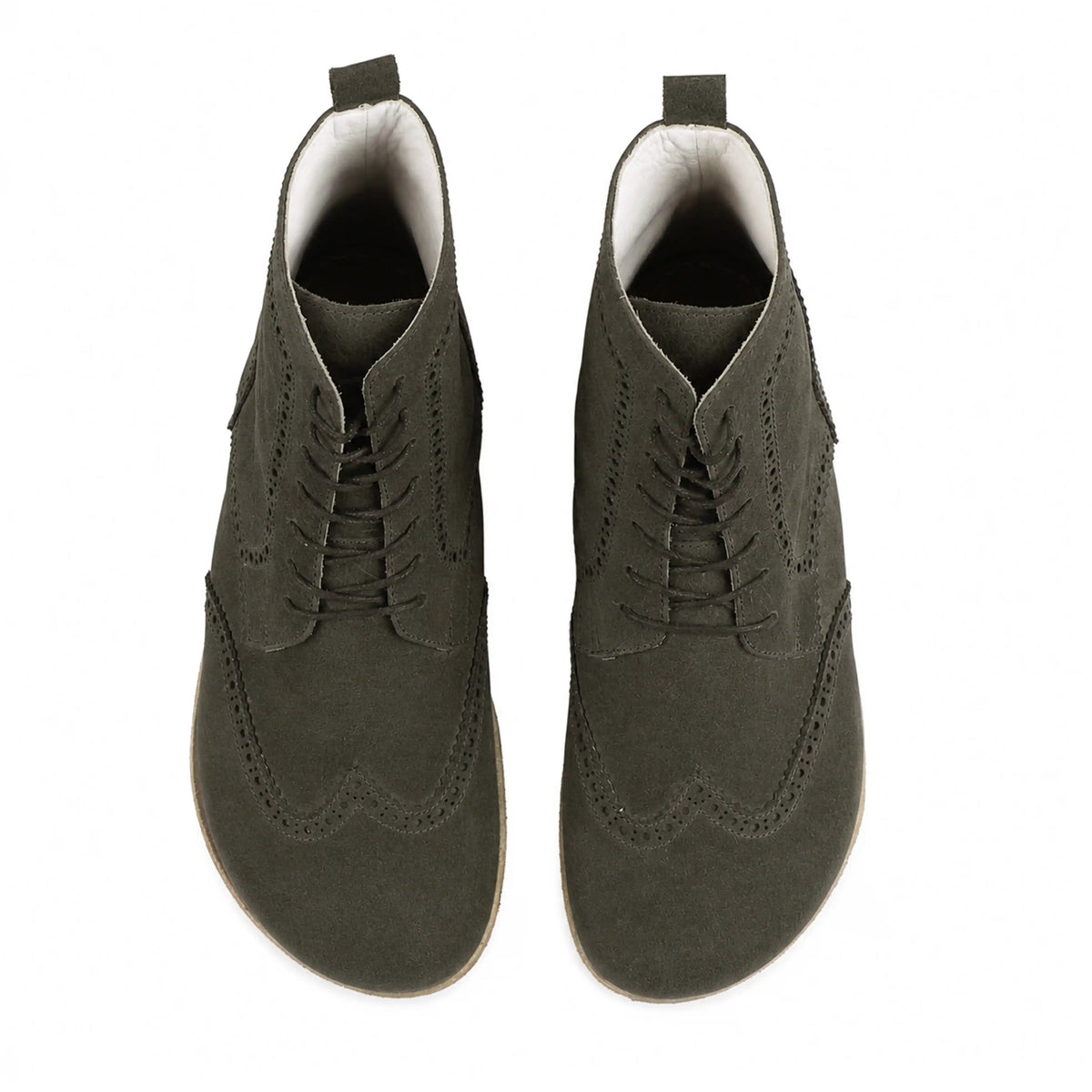 Suede Barefoot Moccasin Boots Shoes – Classic Sole — Leather Sole – Green