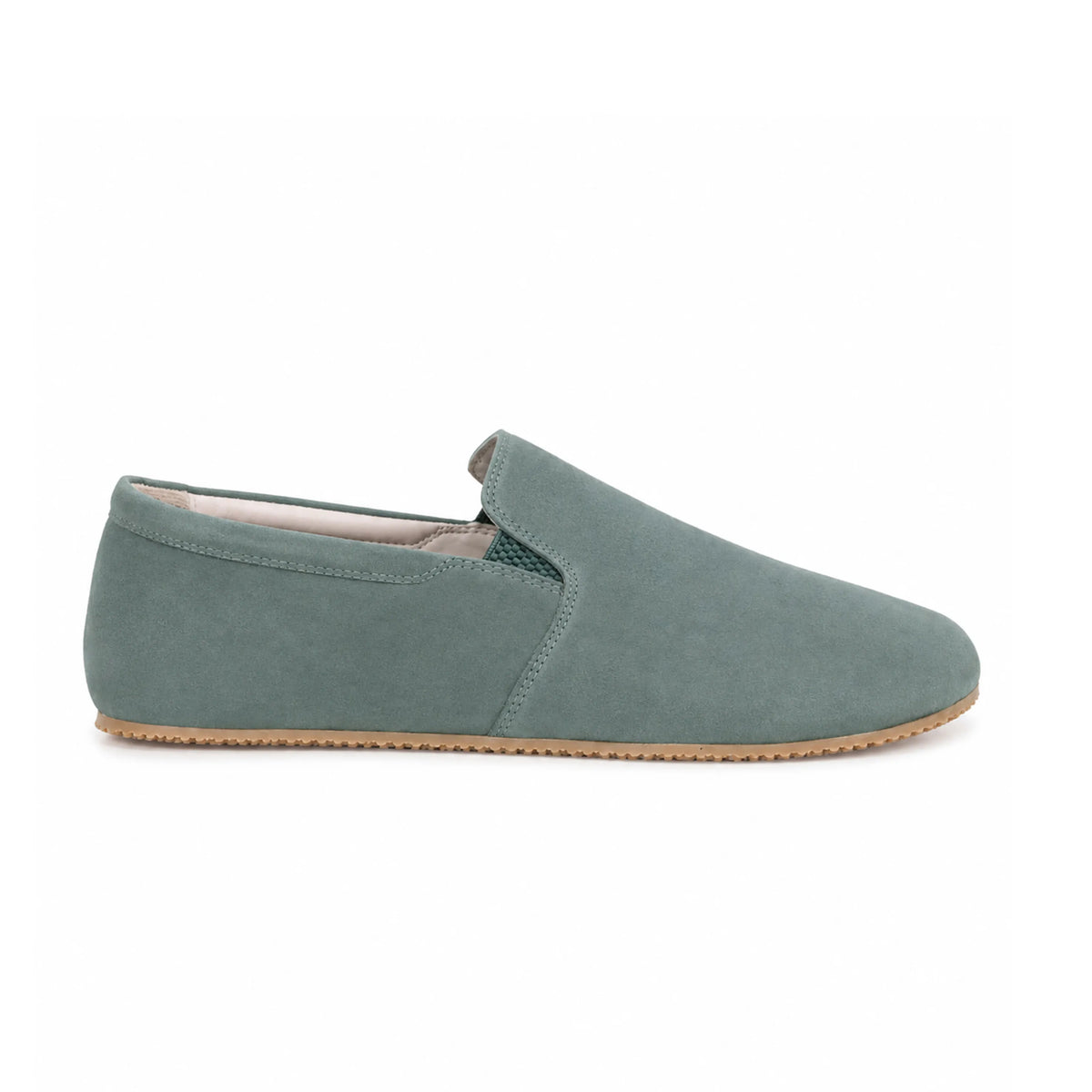 Suede Barefoot Slip-On Shoes – Rubber Sole – Sea Blue