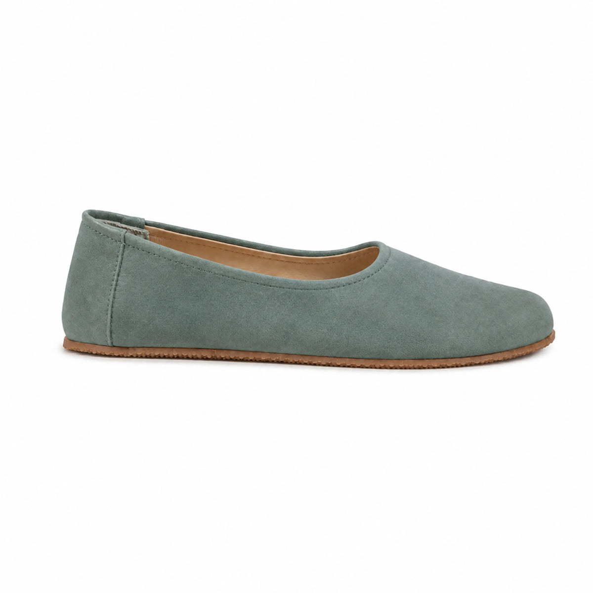 Suede Barefoot Ballet Shoes – Rubber Sole – Sea Blue