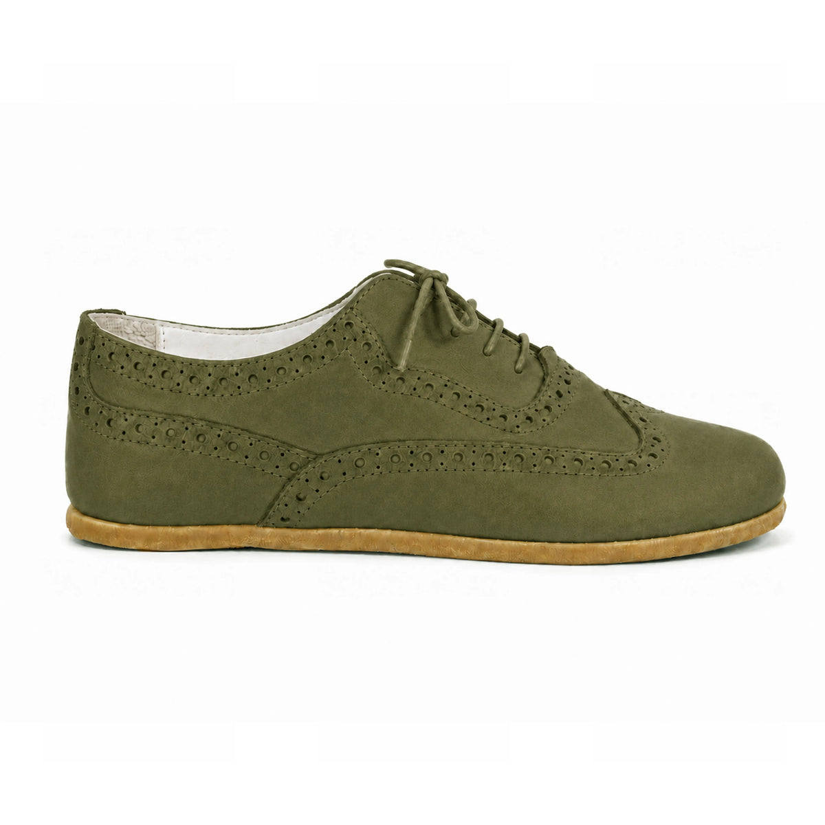 Nubuck Barefoot Moccasin Shoes – Classic Sole — Leather Sole – Green