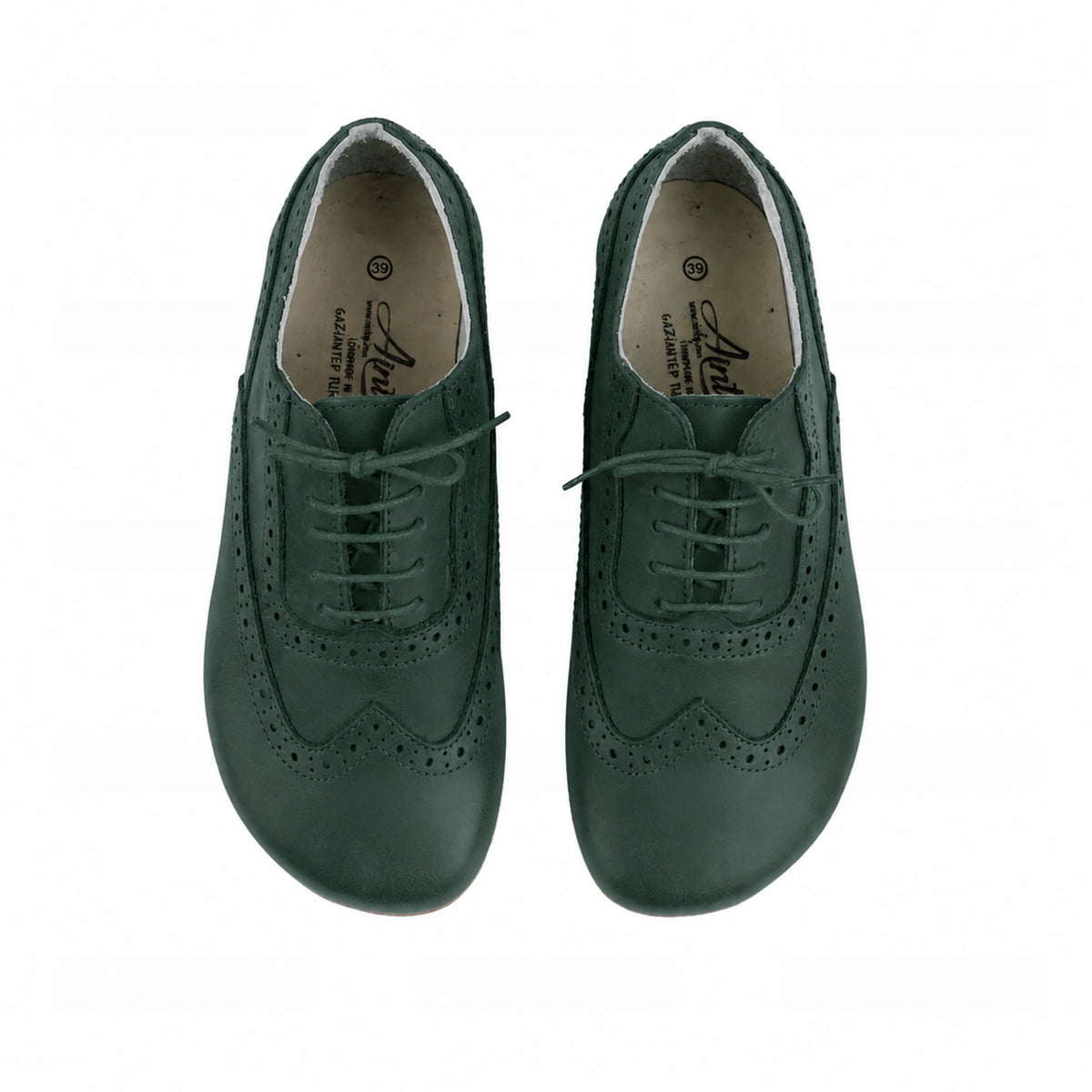 Smooth Barefoot Moccasin Shoes – Rubber Sole – Green