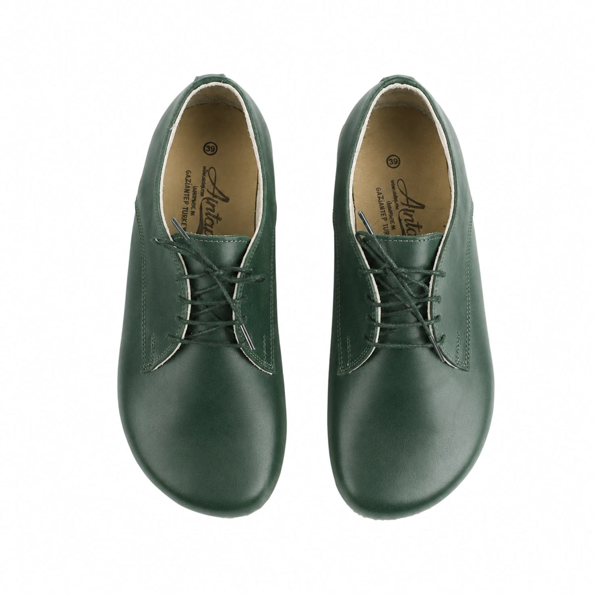 Smooth Barefoot Oxford Shoes – Rubber Sole – Green