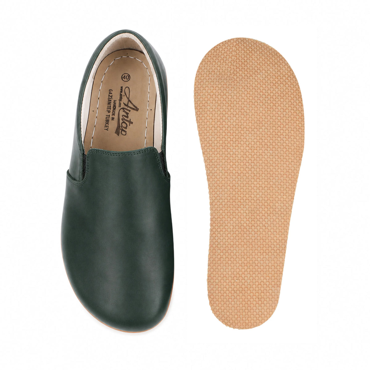 Smooth Barefoot Slip-On Shoes – Rubber Sole – Green