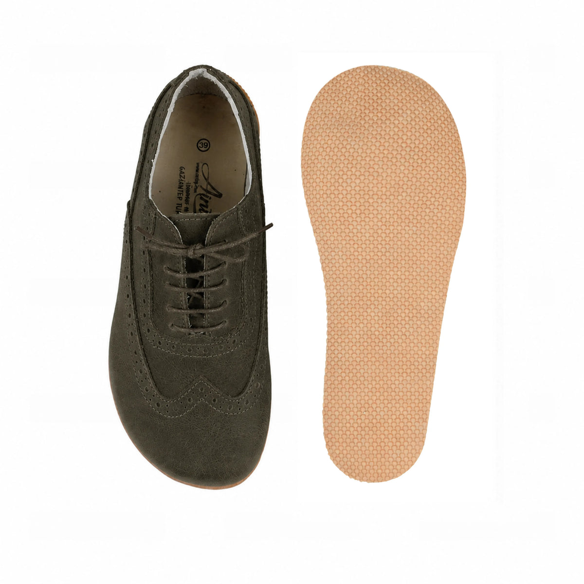 Suede Barefoot Moccasin Shoes – Rubber Sole – Green