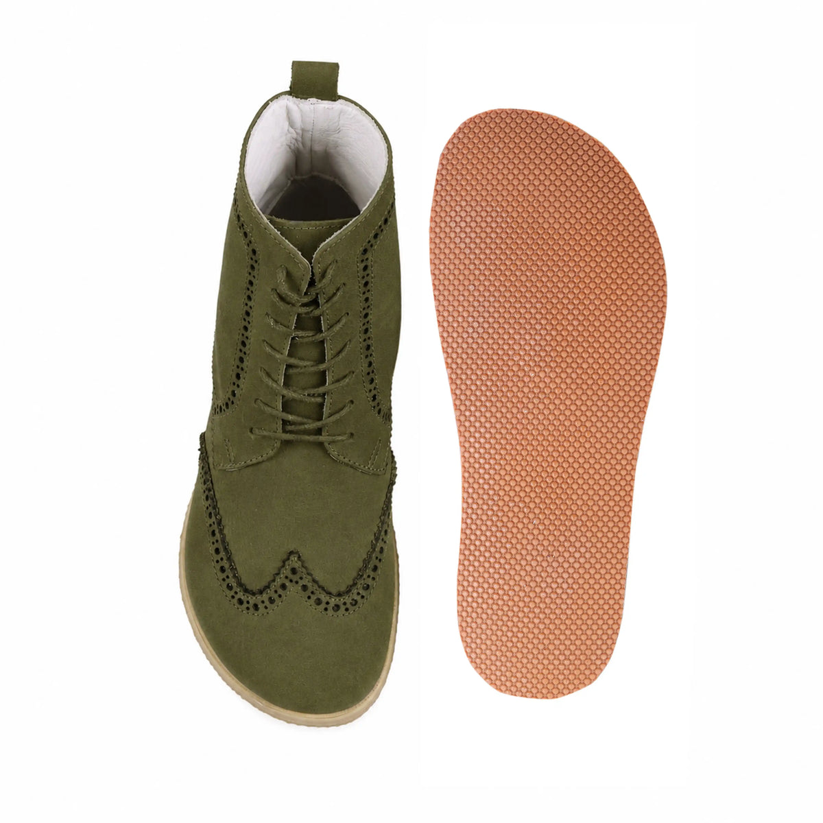 Nubuck Barefoot Moccasin Boots Shoes – Eva Outsole – Green