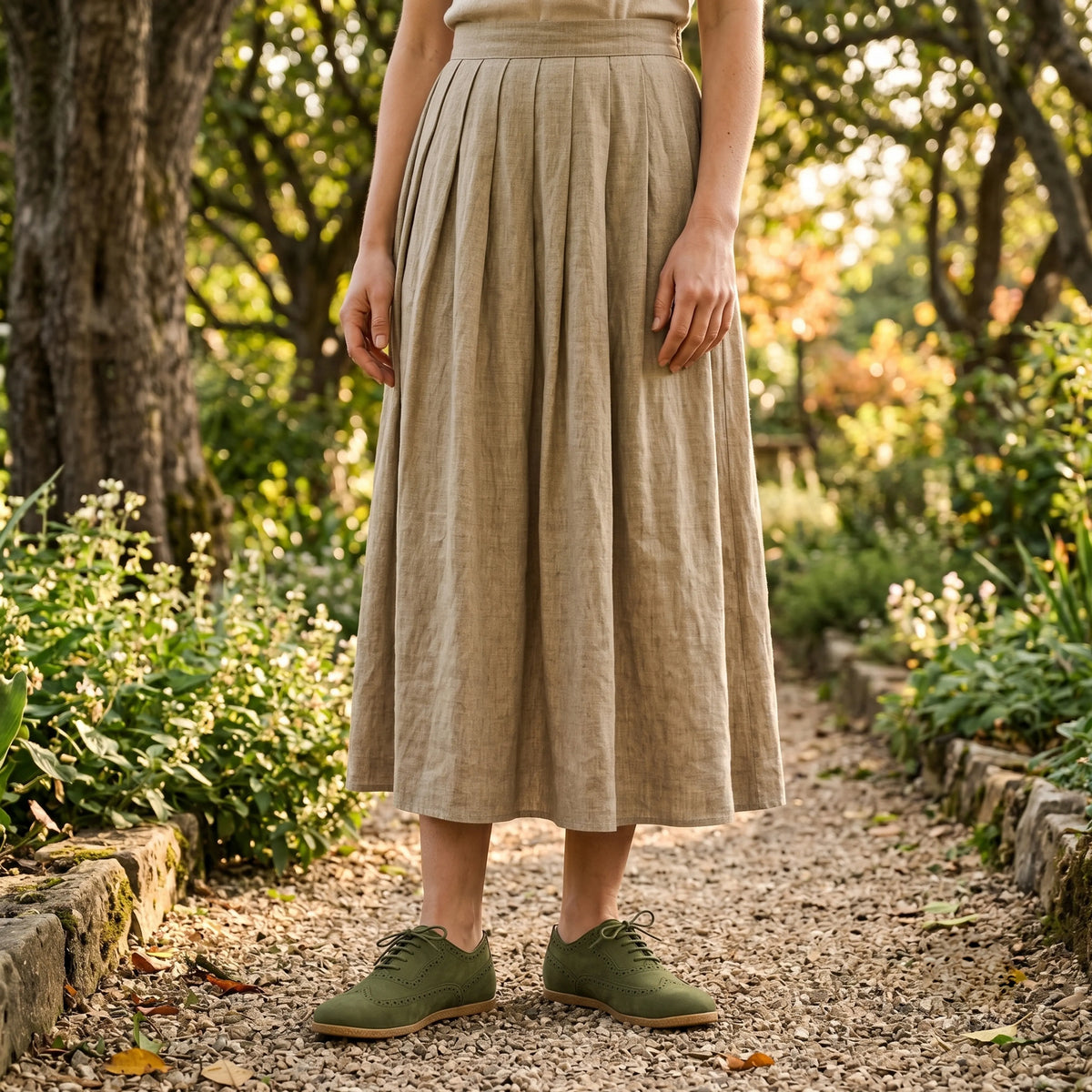 Nubuck Barefoot Moccasin Shoes – Classic Sole — Leather Sole – Green